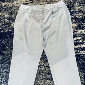 WOMANS 18W SLIM BLUE SATIN TROUSE NWT